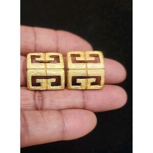 GIVENCHY GG GOLD PLATED EARRINGS Clip-on
